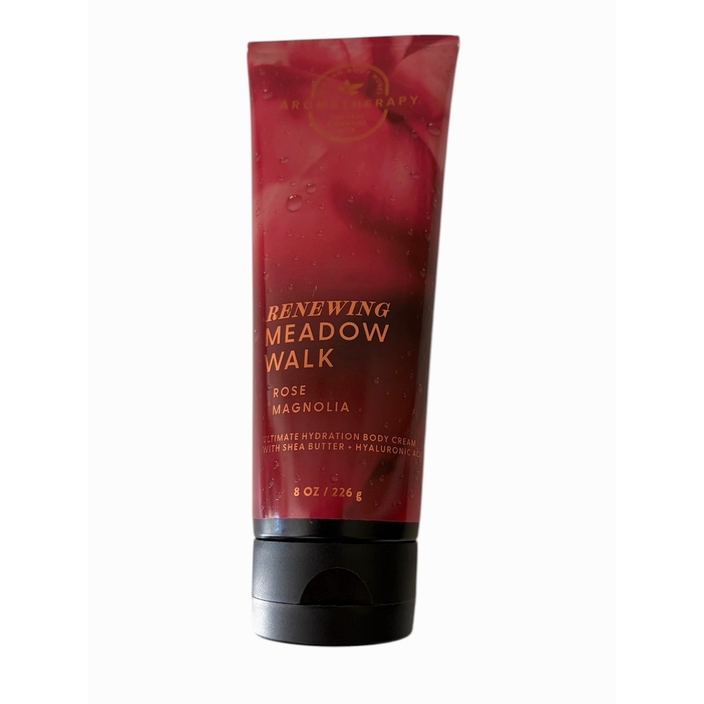 Bath & Body Works Renewing Meadow Walk Rose Magnolia Aromatherapy Body Cream New
